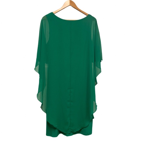 Glamour Nights Green Chiffon Overlay Dress – Size 16 – NWT - Picture 3 of 11